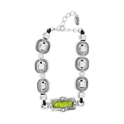 Pulsera olivina rectangulo